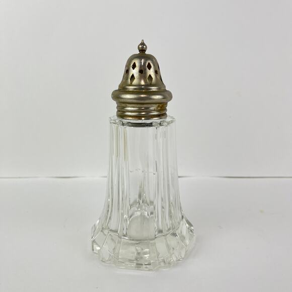 Antique Muffineer Glass Sugar Shaker Made in England - Picture 1 of 7